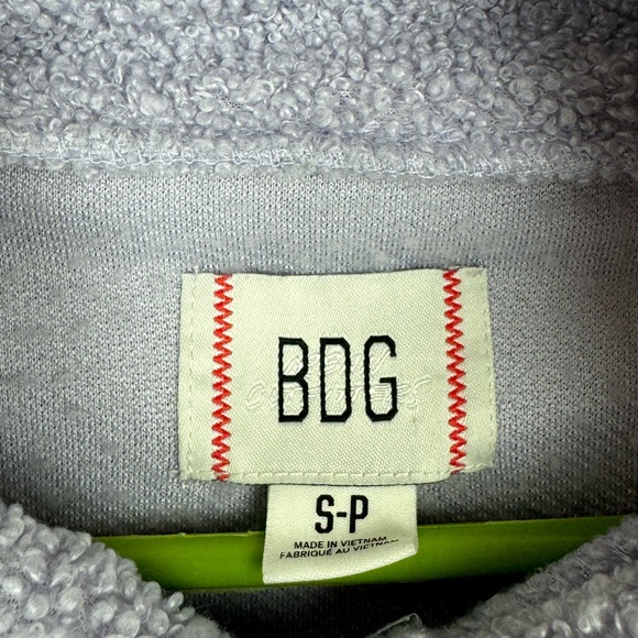 🥑5/$25 Urban Outfitters Lilac Purple Half Zip cropped textured pullover S - Picture 5 of 7